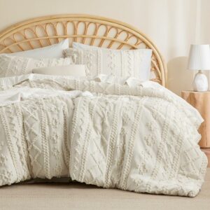 Bedsure Boho Comforter Set - Beige Queen