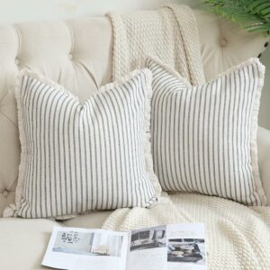 Hckot Striped Throw Pillow Covers