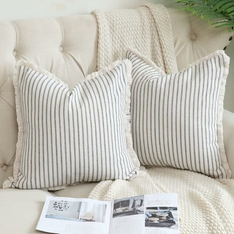 Hckot Striped Throw Pillow Covers