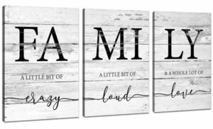 Rustic Farmhouse Family Wall Decor - Inspirational Canvas Print